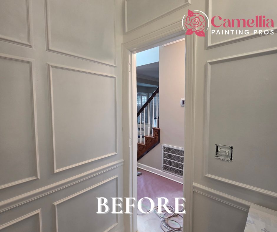 Paneled wall painting in Huntsville, AL before